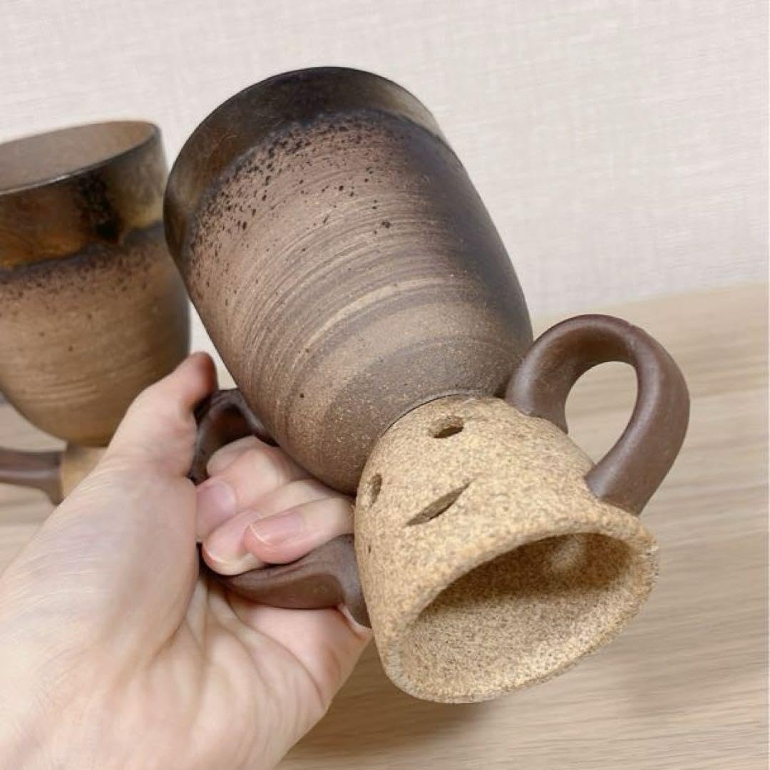 Amazon.co.jp: はにわマグカップペアセット 竜清窯 金彩 : ホーム